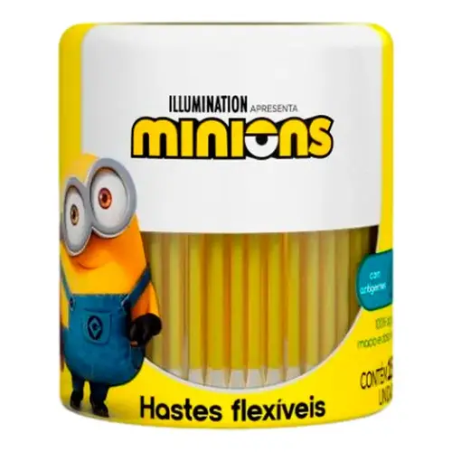 Hastes Flexíveis Topz Cremer Minions 150 Unidades