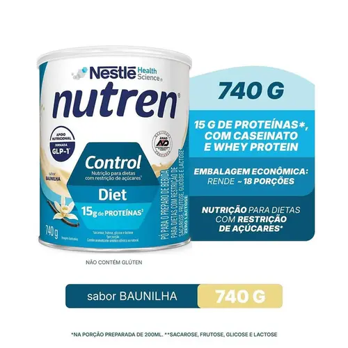 Complemento Alimentar Nutren Control Baunilha 740g