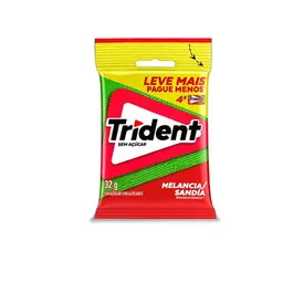 Chiclete Trident Sabor Duradouro Melancia 32g - 4 Unidade