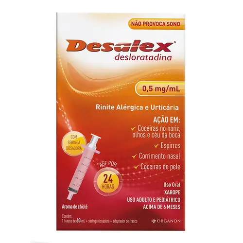 Desalex - Desloratadina 0,5mg/ml Xarope com 60ml
