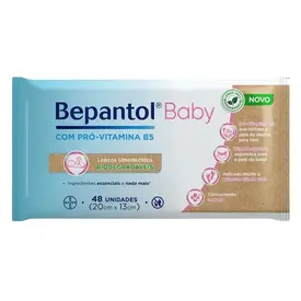 Lenços Umedecidos Bepantol Baby Biodegradáveis 48 Unidades