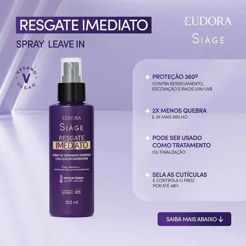 Leave-In Eudora Siàge Resgate Imediato 200ml
