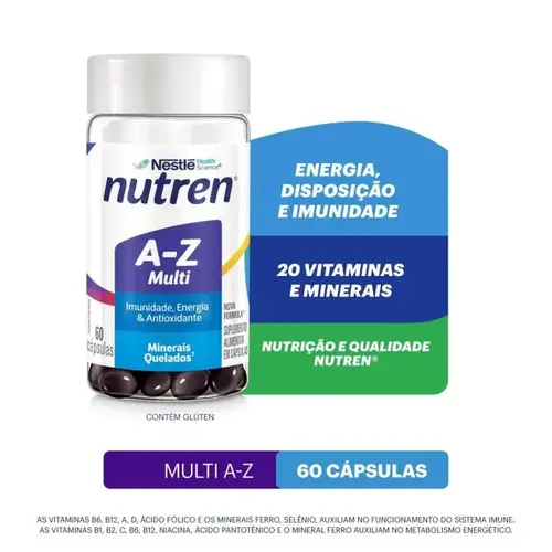 Polivitamínico - Nutren A-Z 60 Cápsulas