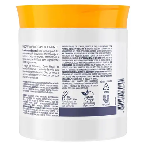 Máscara de Tratamento Dove Ritual de Reparação 1 Minuto 500g