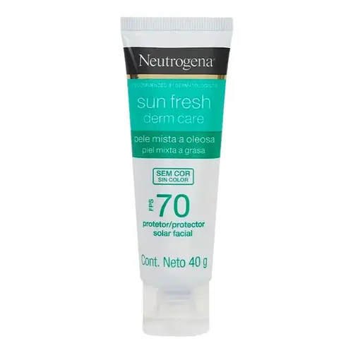 Protetor Solar Facial Neutrogena Sun Fresh Derm Care FPS70 Pele Mista 40g