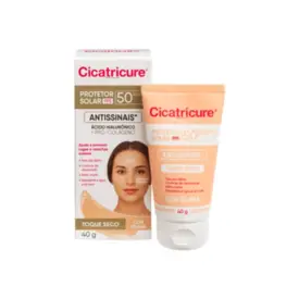 Protetor Solar Facial Cicatricure Antissinais FPS50 Cor Clara 40g