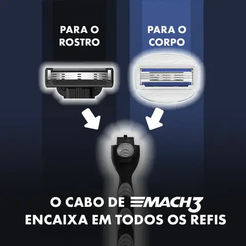 Carga Refil para Aparelho de Barbear Gillette Mach3 Carbono - 2 Unidades