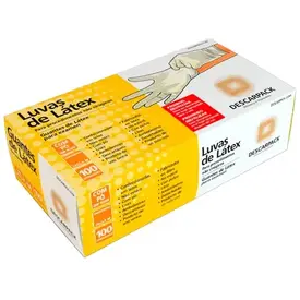 Luva de Latex Descarpack Latex P com Pó 100