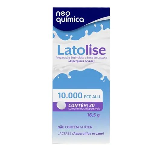 Latolise Lactase 10.000 Fcc Alu Neo Química 30 Comprimidos Dispersíveis