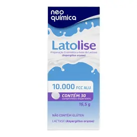 Latolise Lactase 10.000 Fcc Alu Neo Química 30 Comprimidos Dispersíveis