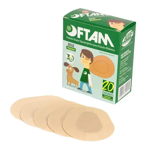 Protetor Ocular Oftam Bege Pequeno - 20 Unidades