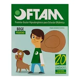 Protetor Ocular Oftam Bege Pequeno - 20 Unidades