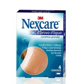 Curativo 3M Nexcare à Prova D'Água Tamanho Grande 4 Unidades
