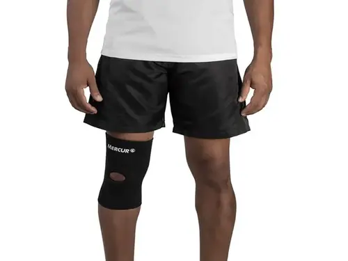 Joelheira Mercur Esporte - Com Orifício Reforçado - Tam G - Preta - 1 Unidade