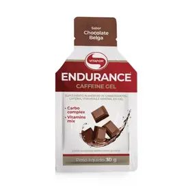 Endurance Caffeine Gel - Sabor Chocolate Belga - 1 Sachê 30g - Vitafor