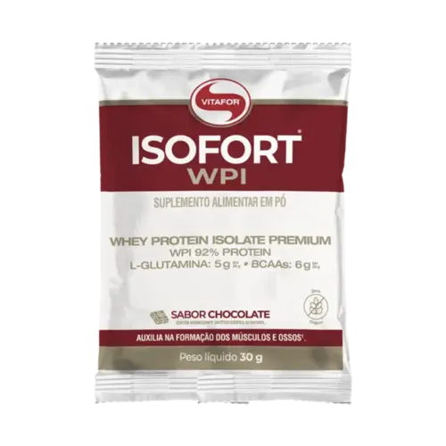 Whey Protein - Isofort Sabor Chocolate - 1 Sachê 30g - Vitafor