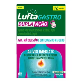 LuftaGastro Dupla Ação Menta 12 Sachês 10ml