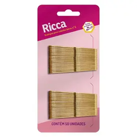 Grampo para Cabelo Loiros N°5 Ricca - 50 Unidades