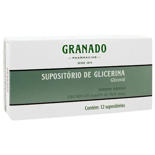 Supositório de Glicerina Granado Adulto - 12 Unidades