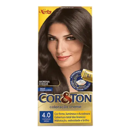 Tintura de Cabelo Cor&Ton 4.0 Castanho Médio 1 Unidade