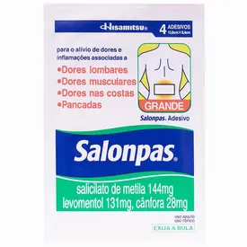 Salonpas Adesivo - Tamanho Grande - 4 Adesivos Transdérmicos