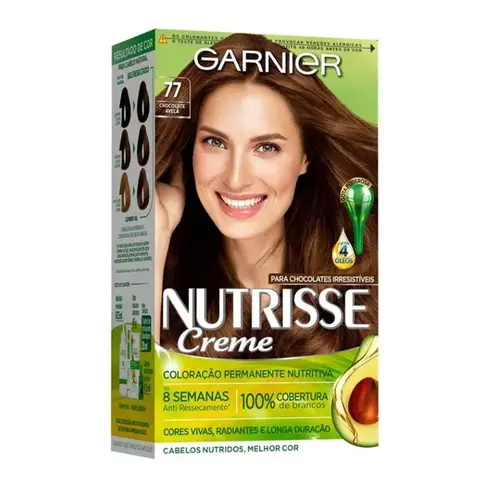 Tintura Permanente Nutrisse Creme 77 Chocolate Avelã - 1 Unidade
