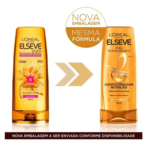 Condicionador Elseve Óleo Extraordinário Nutrição 400ml - L'Oréal Paris