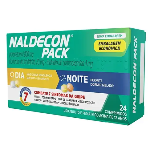 Naldecon Dia e Noite 24 Comprimidos