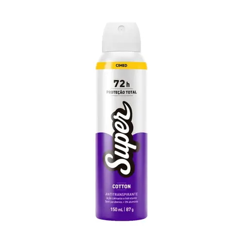 Desodorante Feminino Super Cotton 72H Antitranspirante Aerossol 150ml