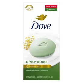 Kit Sabonete em Barra Dove Erva-Doce e Camomila 6 Unidades 90g Cada