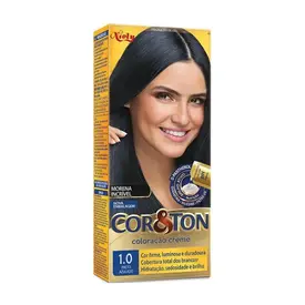 Tintura Cor&Ton Sem Amônia Preto Azulado 1.0 - 1 Unidade