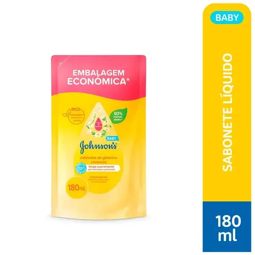 Refil Sabonete Líquido Glicerina Johnson’s Baby Camomila 180ml