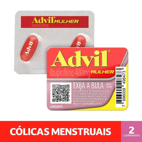 Advil Mulher 400mg 2 Cápsulas
