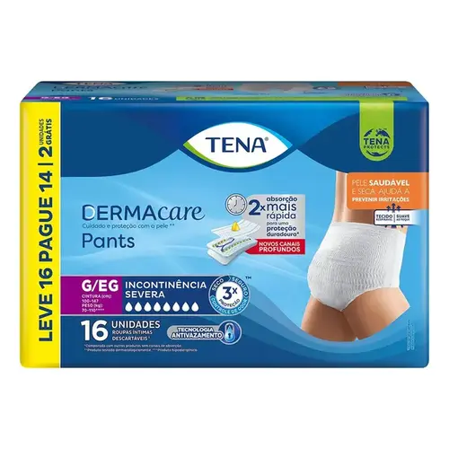 Roupa Íntima Tena Dermacare Pants G/EG 16 Unidades