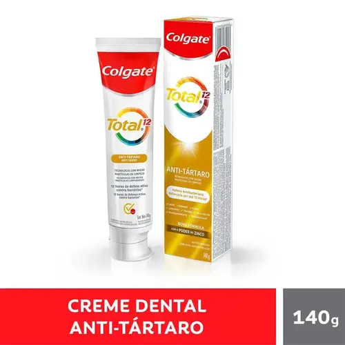 Creme Dental Colgate Total 12 Antitártaro Flúor 140g
