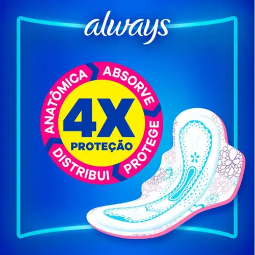 Absorvente Always Noturno Suave G Com Abas 10 Unidades