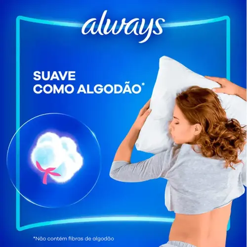 Absorvente Always Noturno Suave G Com Abas 10 Unidades