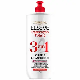 Creme Milagroso Elseve 3 em 1 Reparação Total 5 - 500ml