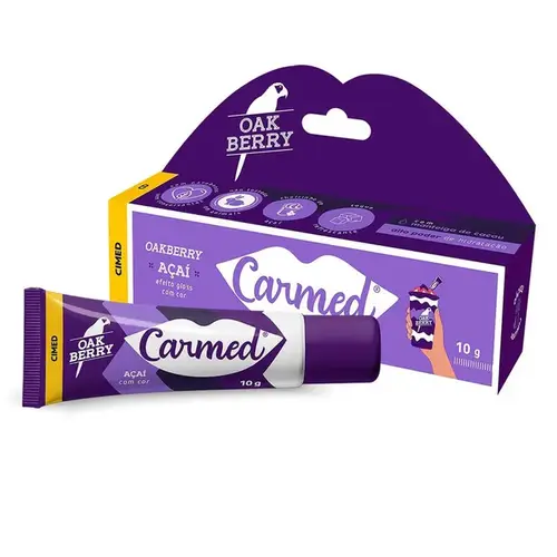Hidratante Labial Carmed Açaí Oakberry Com Cor 10g
