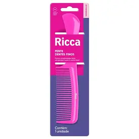 Pente Ricca Basic Cabo e Dentes Finos Ref 986