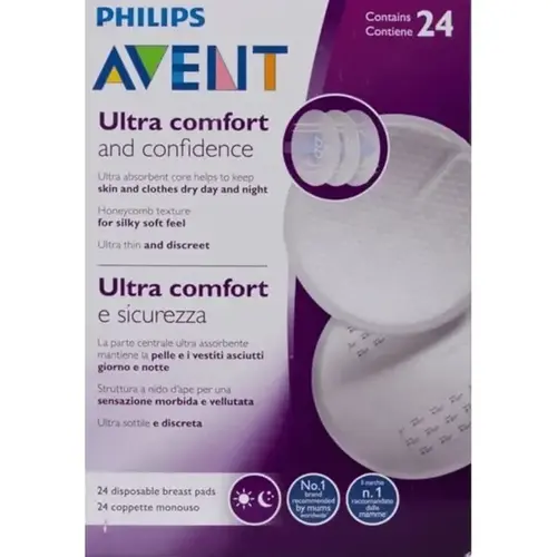 Absorvente para Seios Philips Avent Ultra Comfort 24 Unidades