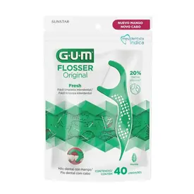 Fio Dental Cabo Gum Flossers Original Menta 40 Unidades