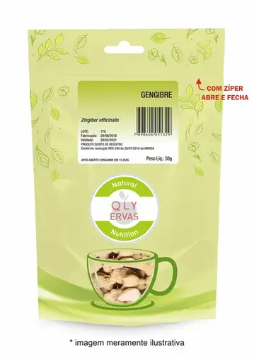 Chá Qualy Ervas Gengibre Fracionado 50g