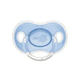 Chupeta Neopan Bicolor Azul Silicone Bico Ortodôntico Nº2 +6 Meses - 1 Unidade