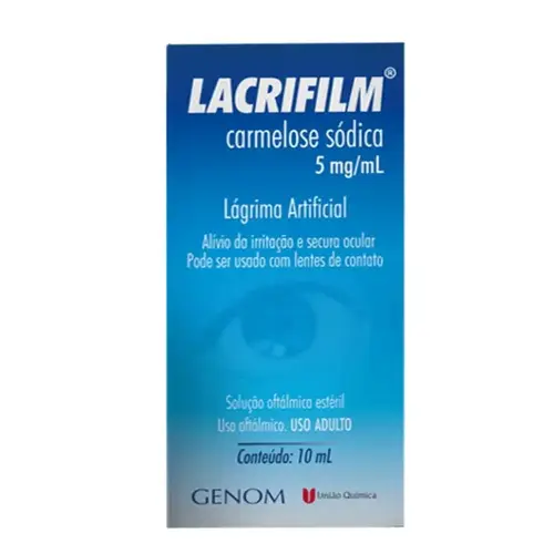 Lacrifilm 5mg 10ml - Lubrificante Oftálmico - União Química