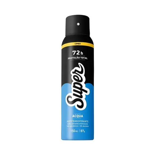 Desodorante Masculino Super Men Acqua 72H Antitranspirante Aerossol 150ml