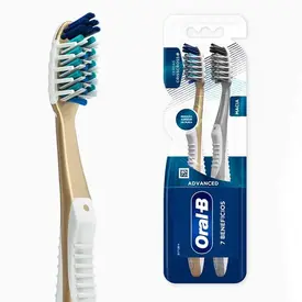 Escova de Dente Oral B Advanced 7 Benefícios Suave 2 Unidades