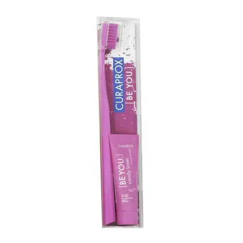Kit de Higiene Bucal Curaprox Be You 1 Escova Dental Ultra Soft 5460 + Creme Dental 10ml - Cores Variadas