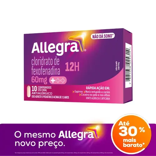 Allegra 60mg 10 Comprimidos
