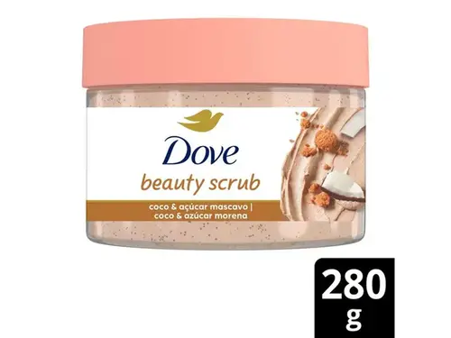 Esfoliante Corporal Dove Beauty Scrub Coco e Açúcar Mascavo 280g